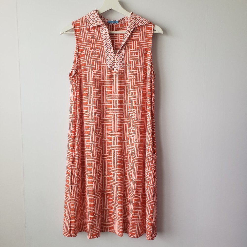 J.mclaughlin women's joanna catalina cloth shift dress size S sleeveless